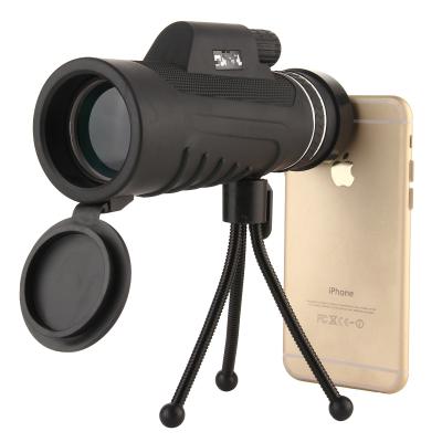 China Civilian Telescope 40x60 Zoom Cell Phone HD Telescope Telephoto Monocular Camera Lens with Smartphone Quick Mount and Tripod for Bird Watching for sale