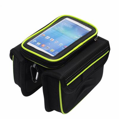 China Factory Supply Mountain Bike PVC Beam Bag Large Capacity Mobile Front Bag Touch Screen Mobile Phone Waterproof Bag for sale