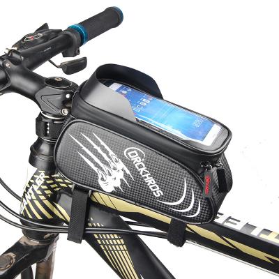 China Waterproof 2021 Factory Wholesale Premium Quality Mountain Bike Phone Bag Waterproof Front Beam Bag For Bike for sale