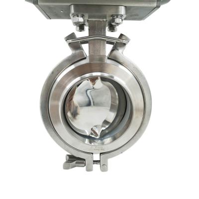 China General 4inch SS316L Powder Pneumatic Butterfly Valves For Solid Product for sale