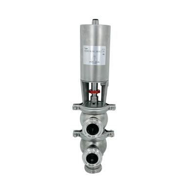 China Beverage SS304 SS316L Stainless Steel Hygienic-sanitary Pneumatic Flow Diversion Valve for sale