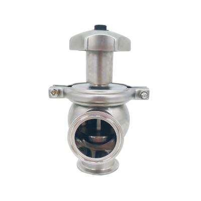 China Stainless Steel Food Grade Tri Flange Manual Stainless Steel Flow Control Valves With 304 Grade Material for sale