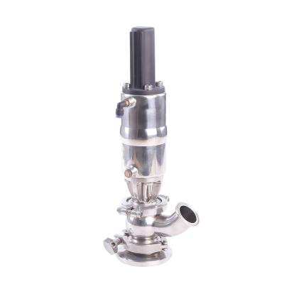 China Beverage Food Grade Stainless Steel Sanitary Pneumatic Reservoir Bottom Seat Valve for sale