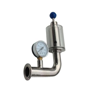 China General Sanitary Type Thread Air Exhaust Pressure Gauge Valve for sale