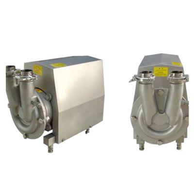 China Hygienic Food And Beverage Industry Stainless Steel Vacuum Self Priming Pump With Double Mechanical Seal for sale