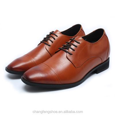 China Height Increasing Toe Men Shoes Genuine Leather Men Formal Stylish Elevator Shoes for sale