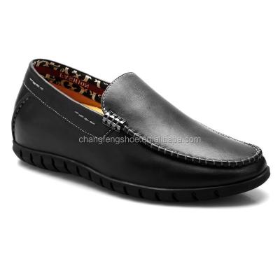 China Anti-odor CF 6.5cm Genuine Leather Higher Elevator Loafers Casual Shoes For Men for sale