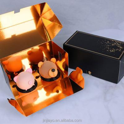 China Recyclable Custom Manufacture Foil Gold Paper Box For Cake Box Eco Friendly for sale