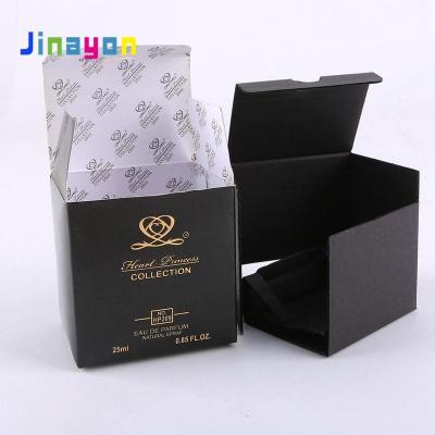 China Disposable Jinayon Customized Cardboard Perfume Packaging Box Design Templates Hot Stamping Finish Paper Box for sale