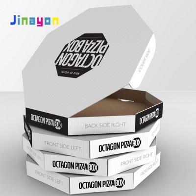 China Wholesale Disposable Printed Box Jinayon Hexagon Kraft Paper Pizza Box / Edible Grade for sale