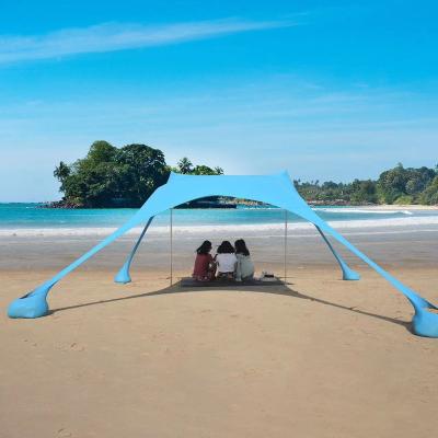 China Hot Sale OEM Amazon Amazon Sun Shade Shelter Easy Open Beach Canopy Diagonal Tying Type Windproof Tent for sale