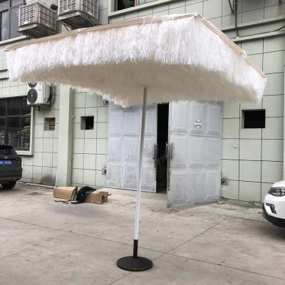 China Modern hot sale straw umbrella garden parasol pp harulm beach umbrella fane waterproof and sunshade for outdoor for sale