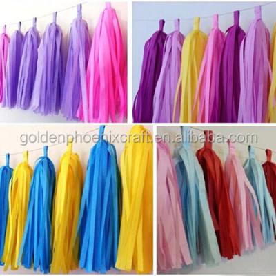 China Popular Colorful Paper Garland Banner For Wedding Party from Garland Banners /Europe Tissue Paper Tassel Tissue for sale