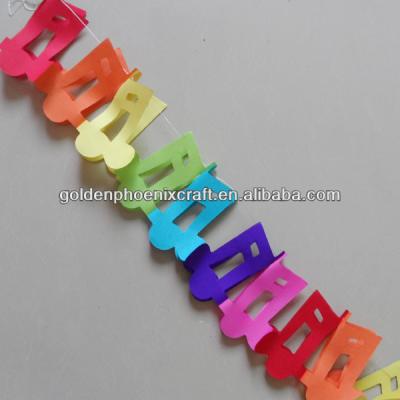 China China Note-Shape Paper Garland, Party Paper Decoration for sale