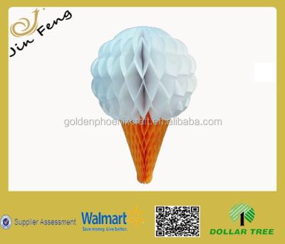 China Europe Honeycomb Tissue Paper Ice Cream Summer Holiday Decors for sale