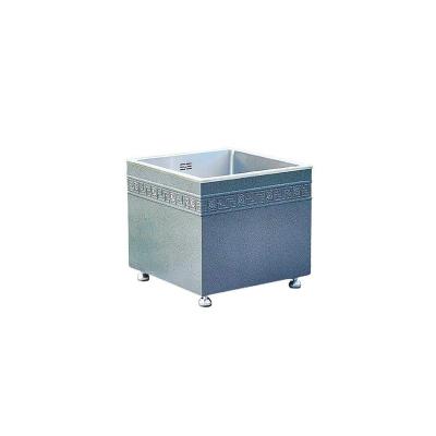 China Supplier Traditional Factory New Product New Product Outdoor Wash Basin Cabinet Gray Square Outdoor Short Gray Square Outdoor Wash Basin for sale