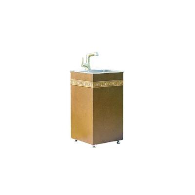 China Good quality outdoor hand washbasin traditional good price large design outdoor square gold washbasin for sale