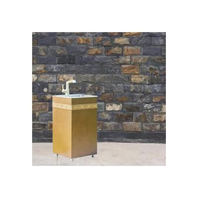 China Traditional High Quality Cheap Large Outdoor Square Gold Sink Price Outdoor Wash Basin for sale