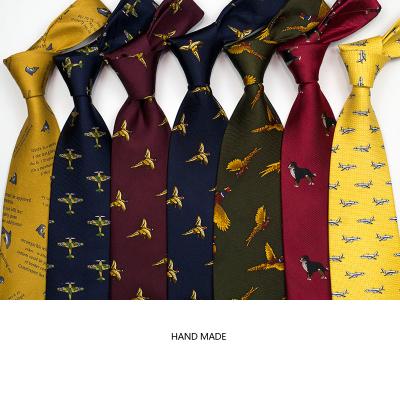 China 100% Handmade Animal Popular Fashion Necktie 100% Silk USA EUR Tie Patterns Embroidery Decorative Ties Gift for sale