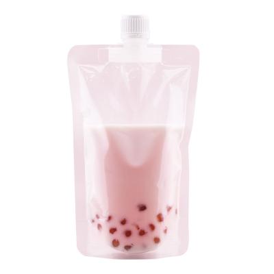 China Double Stand Up Moisture Proof Smoothie Bags For Cold And Hot Drinks for sale