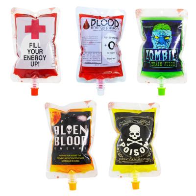 China Safety Hot Blood Energy Drink / Drink Plastic Bag With Spout for sale