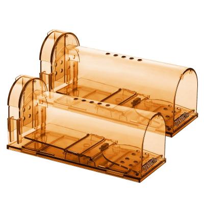 China 600-800ã Ž ¡ Factory Live Catch No Kill Smart Tunnel Trap Rat Rodent Transparent Reusable Mouse Traps Cage Authenzo Plastic Humane Mouse Trap for sale