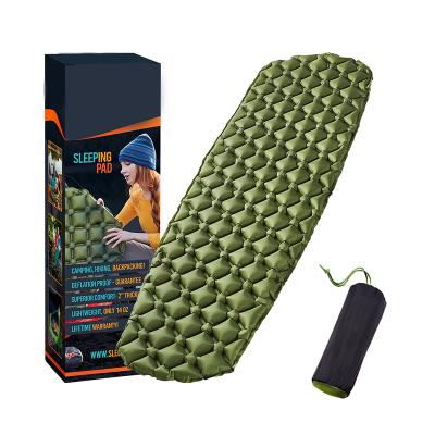 China Lightweight Inflatable Camping Mat Sleeping Pad Inflatable Materasso De Sleep Mattress Gonfiabile Mat Cot Pad For Camping for sale