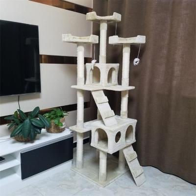 China 2021 Pets Large Cat Tree Tower Houses Cratcher Tree A viable chat of Toy Plush Animal Wholesale Luxury for sale