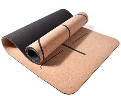 China Eco-Friendly Customize Pattern Non Slip Premium Moisture Soft Durable Eco Native Resistant Cork Yoga Mat for sale