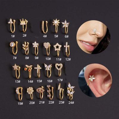 China FASHIONABLE U Shape No Piercing Nose Clip Body 20Gauge for sale