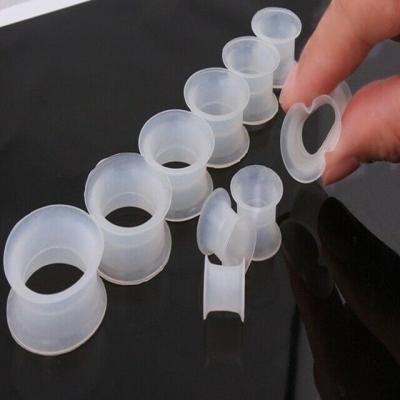 China Vintage 4-16mm Transparent Soft Thin Silicone Tunnel Earrings Stretching Glow In Dark for sale