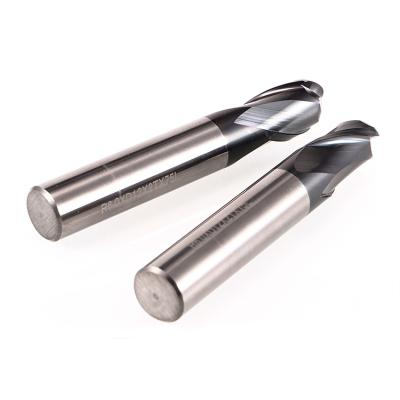 China Carbide Material Machining Solid End Mills For Cnc Tungsten Carbide Machine Two Flute Ball Cutter Milling Cutter Tools for sale