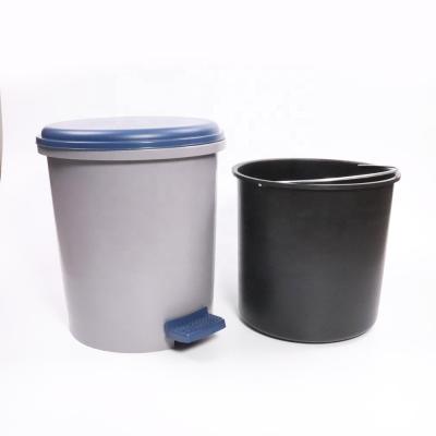 China Viable round plastic touchless 9 L pedal trash can, 2.4 gallon step trash can, kitchen living room waste touchless trash can for sale