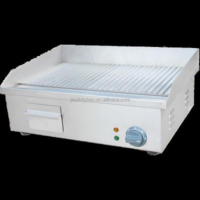 China Non Attaching Stick Grill Stainless Steel Electric Groove Plate Grill Griddle Machine For Commercial Use for sale