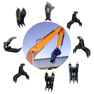 China Customized Mechanical Excavator Grab , Excavator Log Grapple Q355B Material for sale