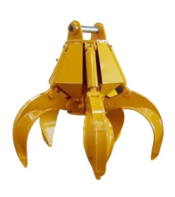 China Hydraulic Rock Orange Peel Grab Bucket With Four Fingers Multipurpose for sale