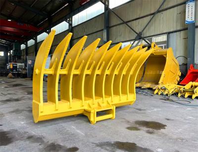 China Slijtvast Graafwerktuig Rake Bucket 2500mm Breedte voor Plaatsvoorbereiding Te koop