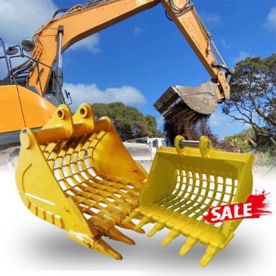 China Metal Nm400 Sieve Excavator Skeleton Bucket With 0.8 Cbm Volumn for sale