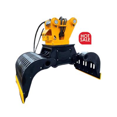 China Excavator Demolition Sorting Grab , Rotating Engcon Sorting Bucket for sale