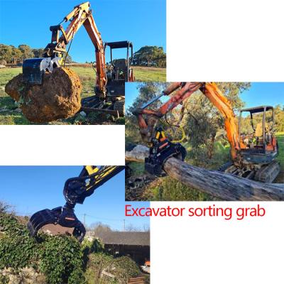 China 0.6 Cbm Sorting Grab , Demolition Grapple For Excavator 18 Ton for sale