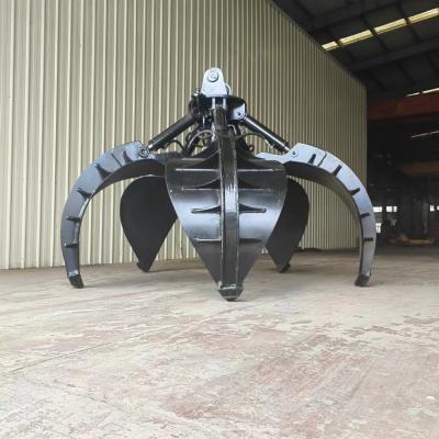 China Multifunktionsbagger Orange Peel Grapple für 10 Tonne 15 Ton Bagger zu verkaufen