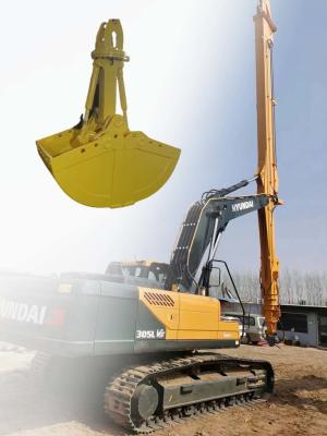 China Excavator Hydraulic Clamshell Bucket for telescopic dipper arm For Construction Works for sale