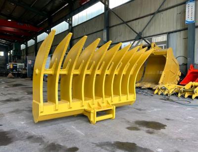 China Q355B Excavator Rake Bucket For Land Clearing Hitachi 200 Cat 320 Komatsu 210 for sale