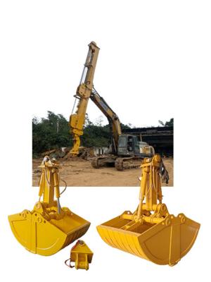 China Excavator Attachments Excavator Clamshell Bucket For Telescopic Arm Komatsu Cat Sany Excavator for sale