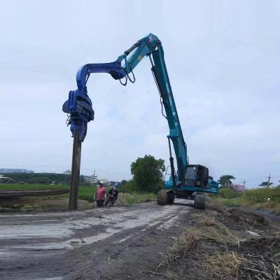 China Q355B Materiaal Graafmachine Vibro Hammer voor Pile Driving CE-goedkeuring Pile Driving Long Boom Arm met vibro Te koop