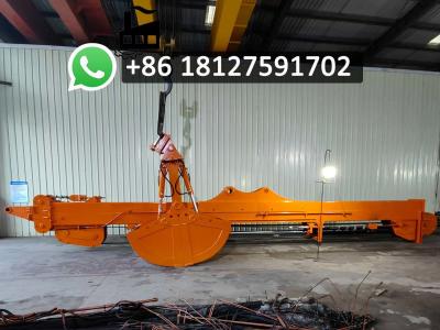 China Top Performance Excavator Telescopic Arm With 1.5cbm Clamshell Bucket CE Certified for sale