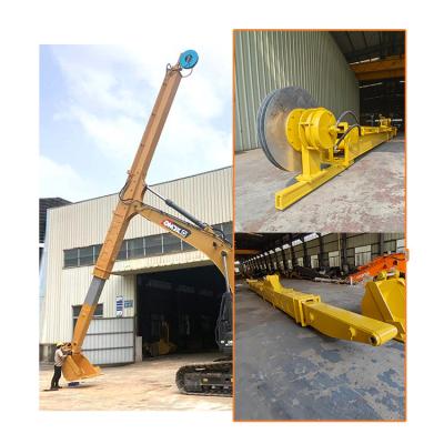 China 10-12M Boom Telescopic Construction Equipment Boom for 20~50T Excavator CAT320 Hydraulic Cylinder for sale