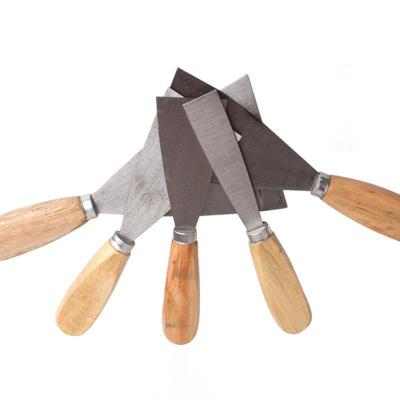 China Wall cleaning wooden handle iron thickening fill shovelspanish small putty knife for sale