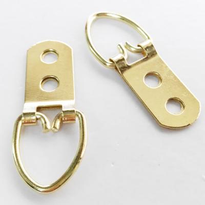 China Durable Rust Durable High Load Bearing Anti-Drop Silver Plated D-Clip Hanger For Picture Frame Hardware Frame Hooks for sale