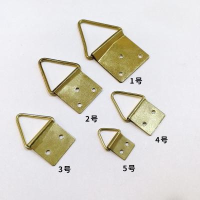 China Durable Wear Resistant Rust Picture Frame Props Picture Hardware Two Holes Triangle D Ring Frame Hangers for sale